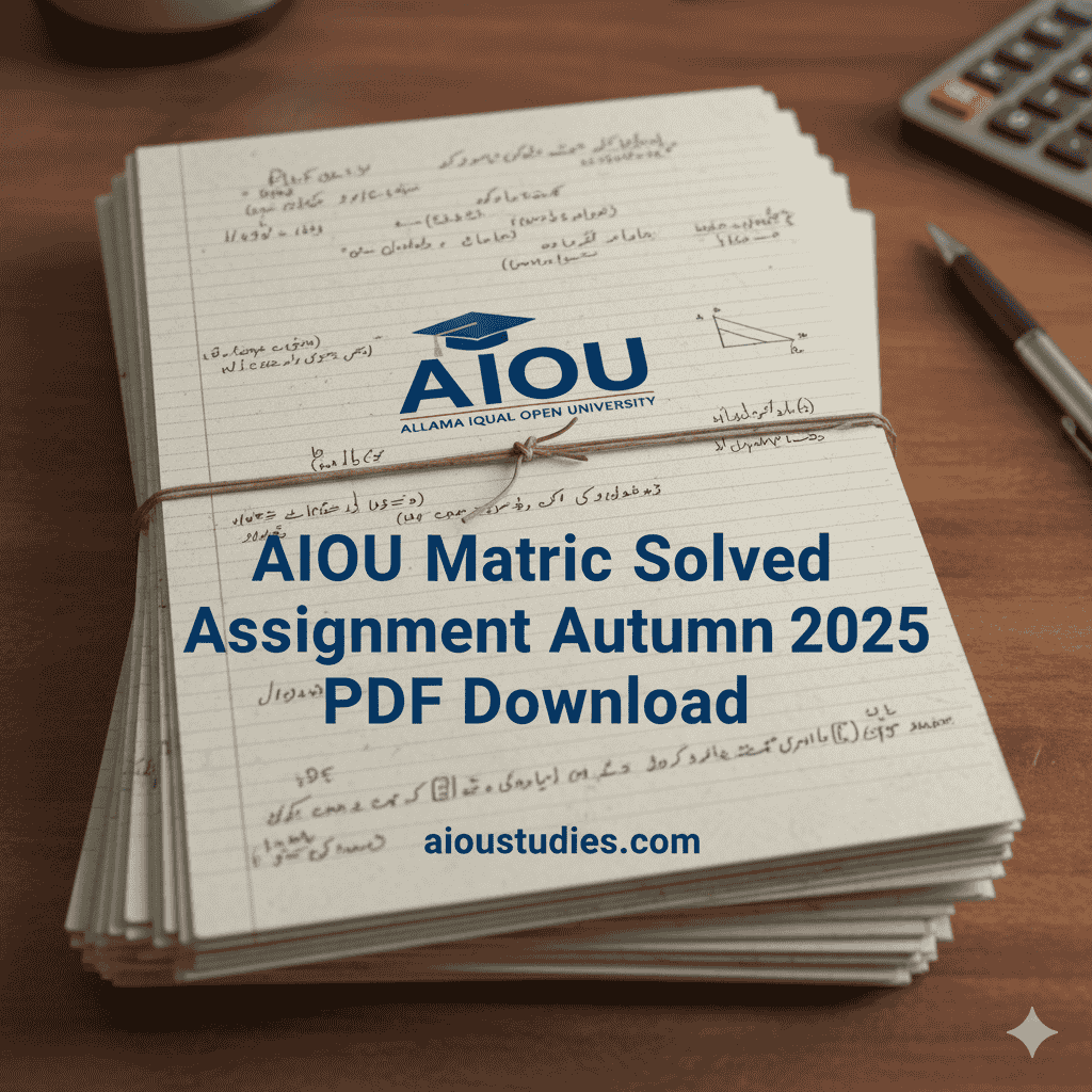 aiou matric solved assignment autumn 2025 pdf download