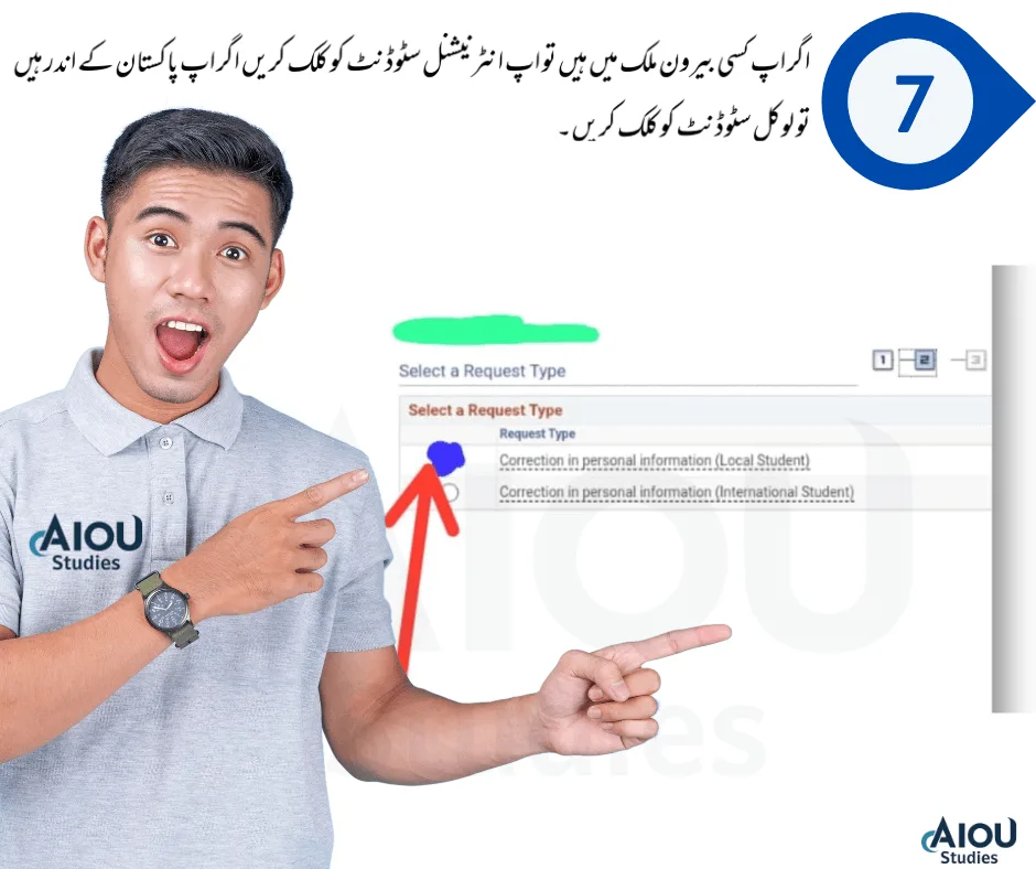 AIOU add students information