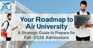 Air University admission schedule showing application dates, entry test timeline, and semester