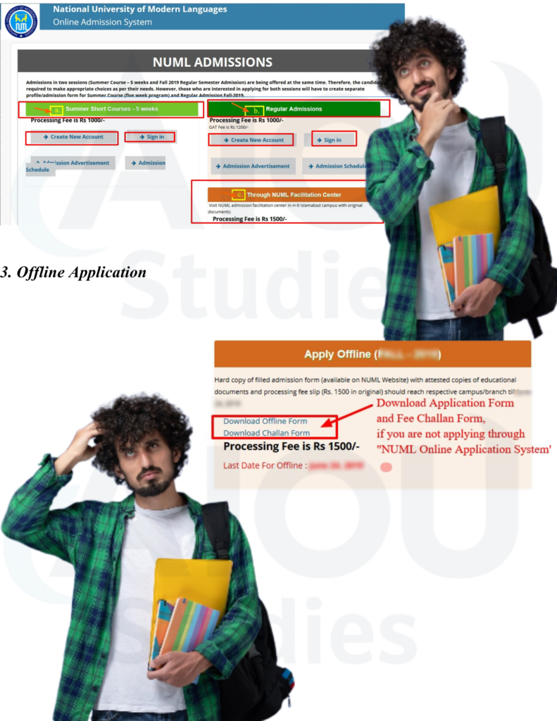 Student using an online admission portal to submit a university application at home.